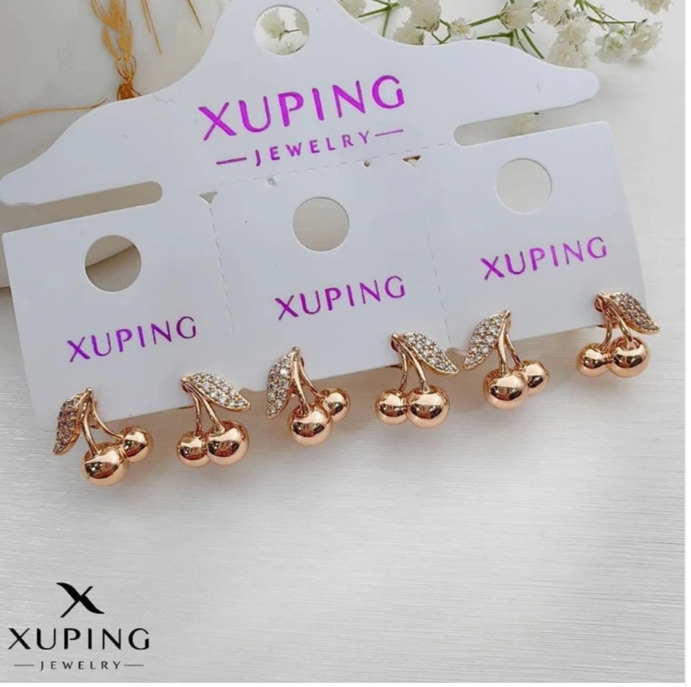 گوشواره مدل گیلاس ژوپینگ