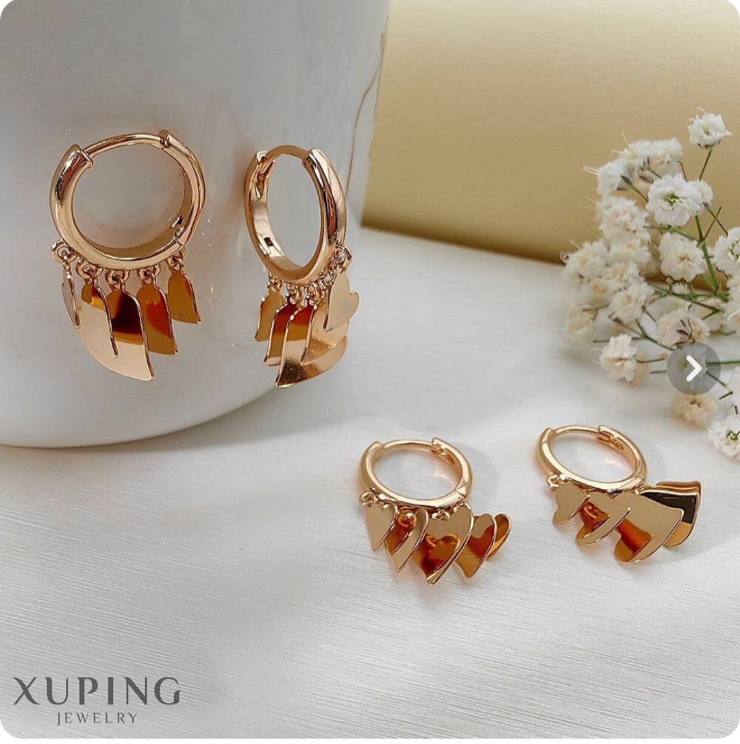 گوشواره پنج قلبی ژوپینگ