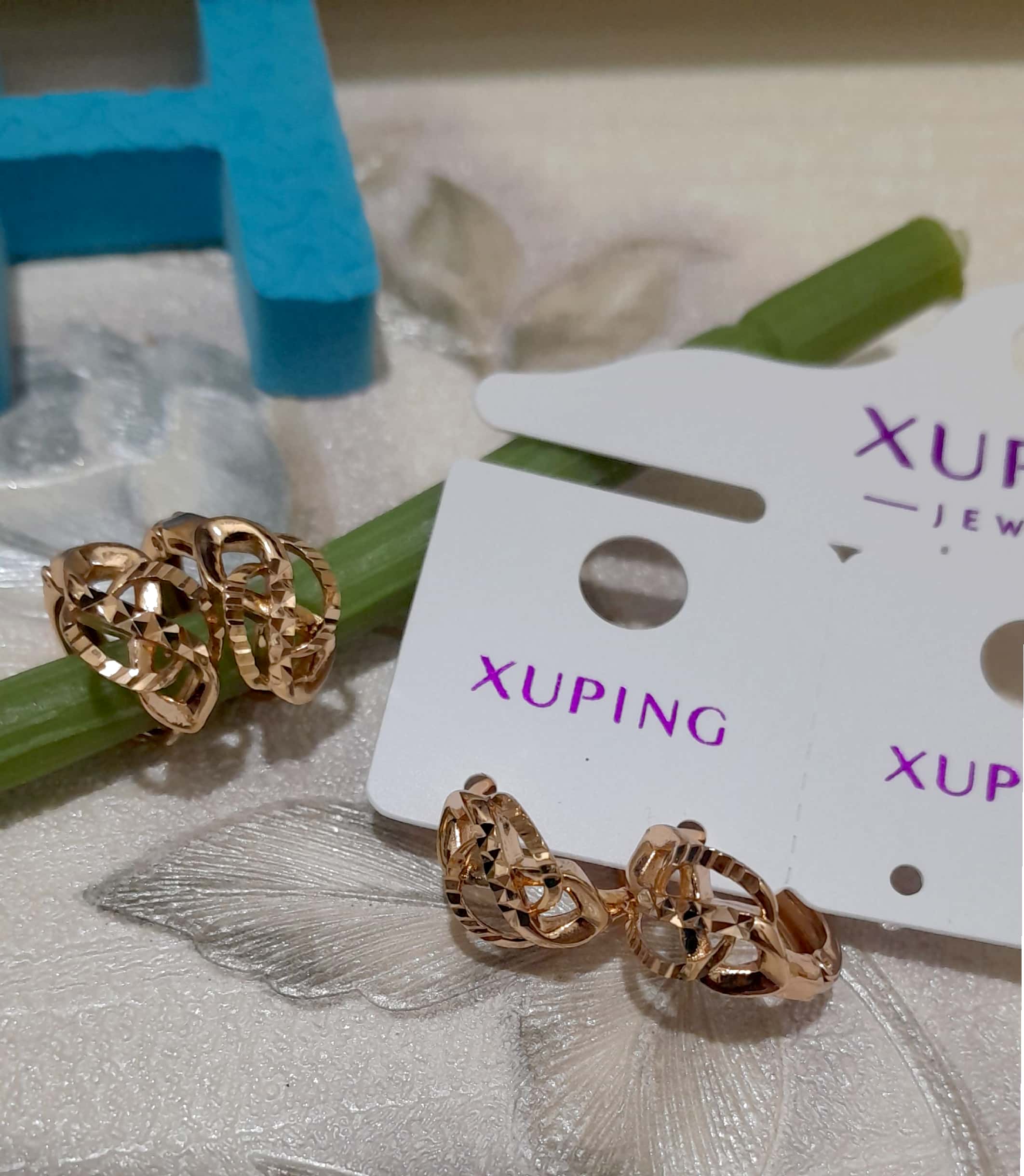 گوشواره کوچک تراشدار ژوپینگ