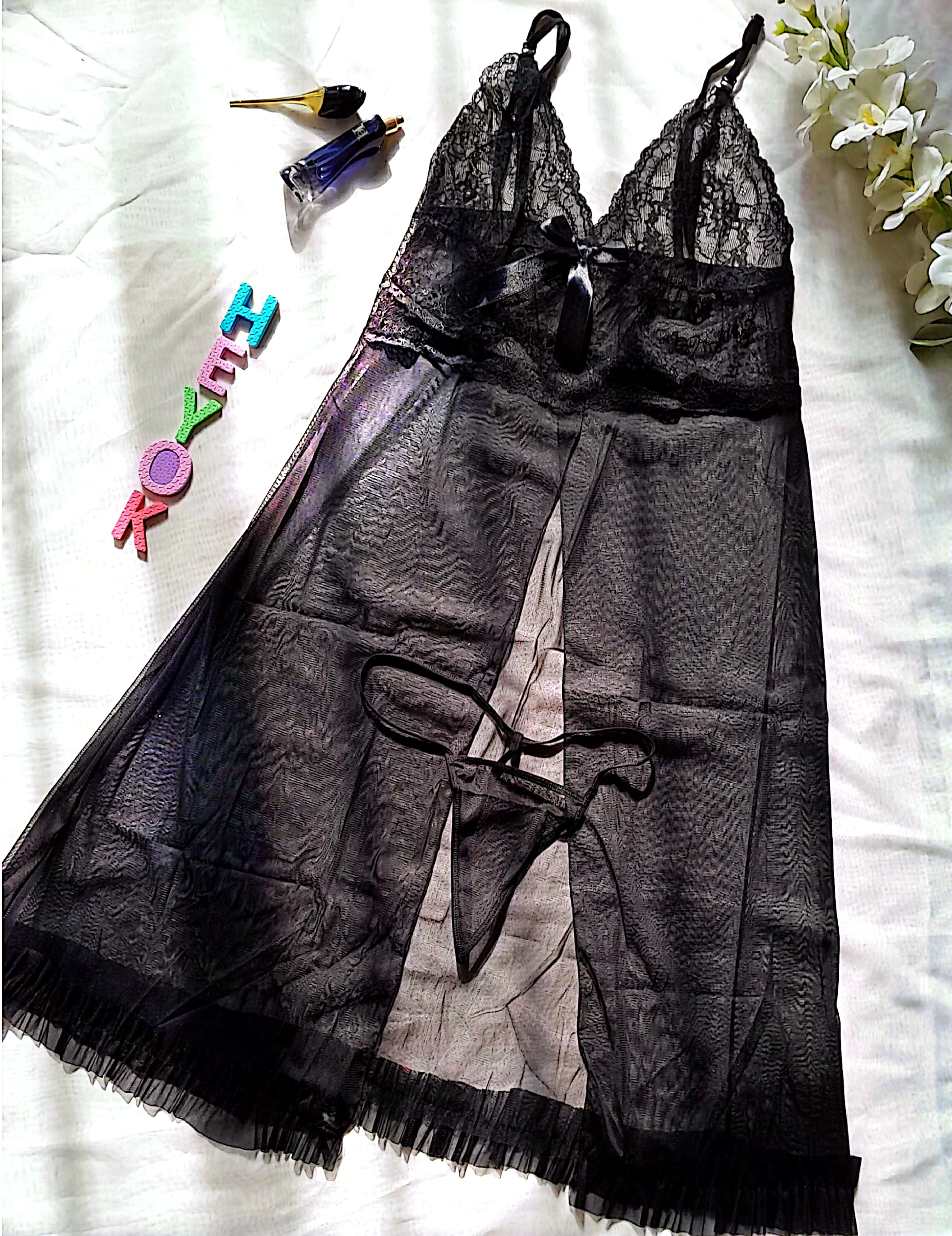 لباس خواب توری بلند بالاتنه گیپور