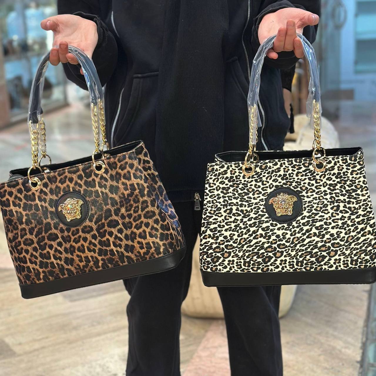 کیف ورساچه پلنگی | دو رنگ