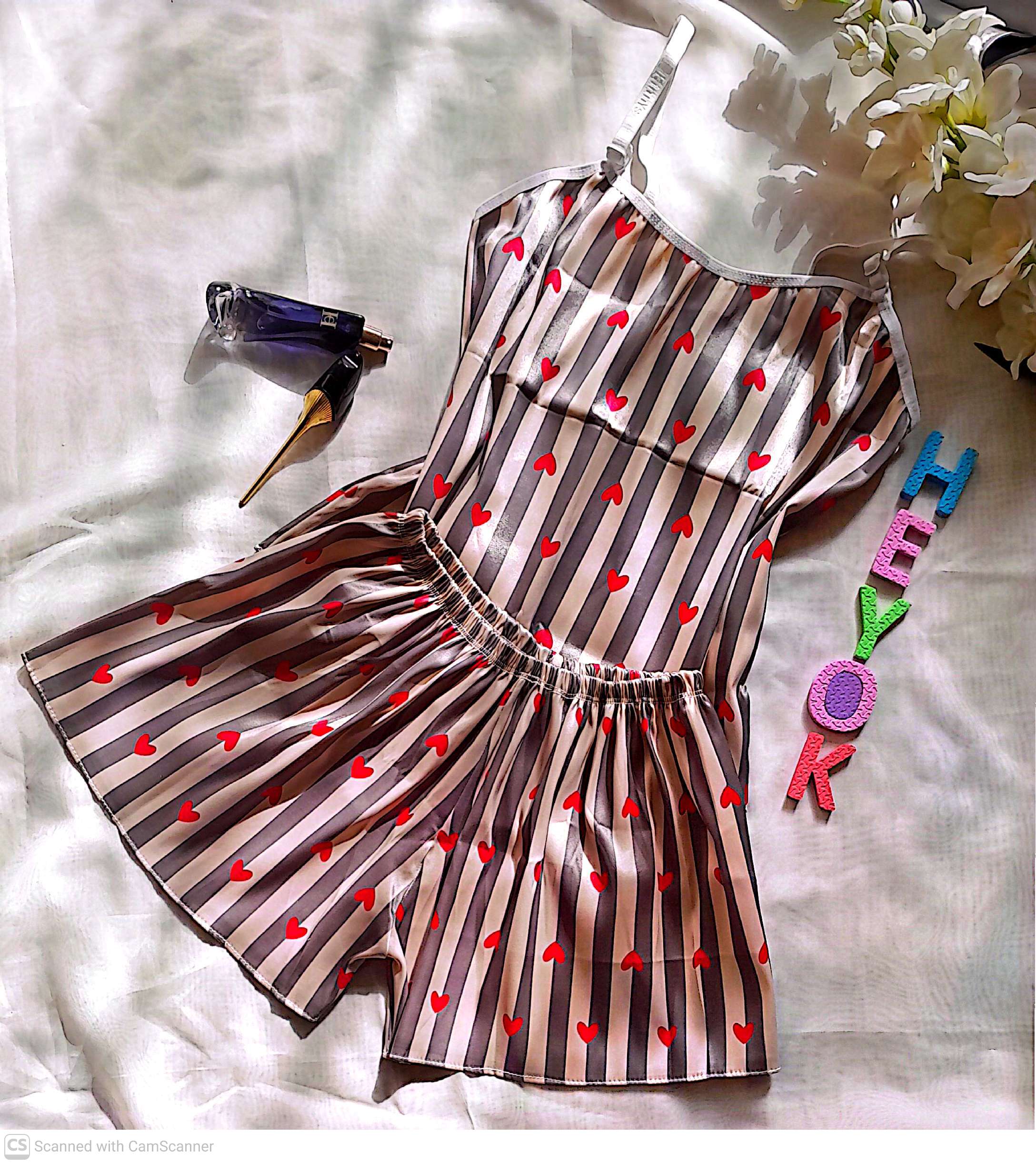 ست تاپ شرتک ساتن