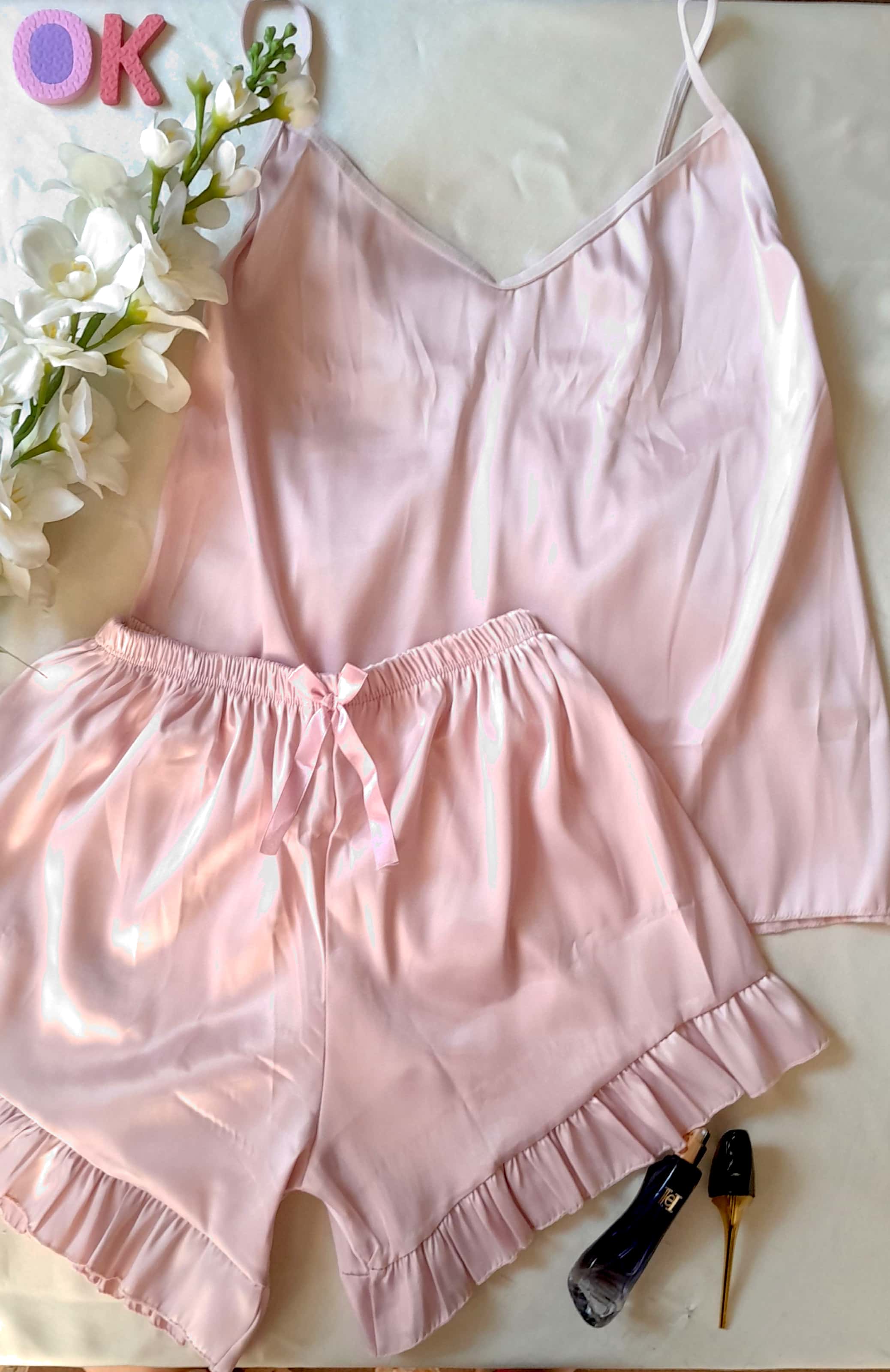 تاپ شورتک لبه شورتک چین دار