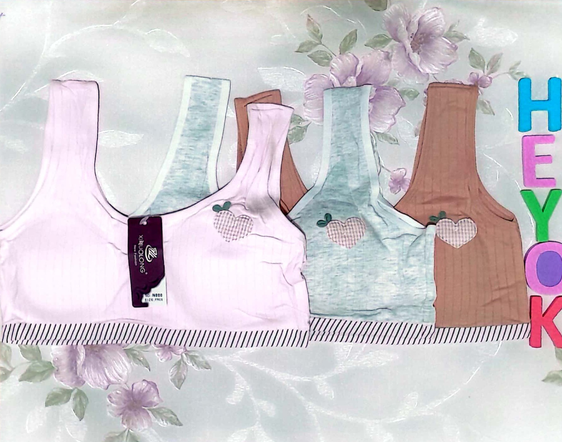 نیم تنه دخترانه لبه راه راه نخ پنبه