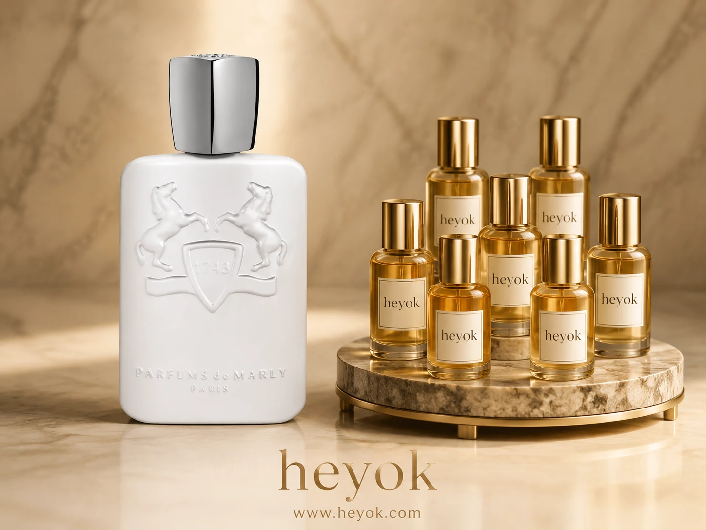 عطر ادکلن گرمی مارلی گلوی درجه یک Hi. Parfums de Marly - Galloway حیوک. حجم ۵ میل گارانتی حیوک کد ۵۰۰۱۱۶