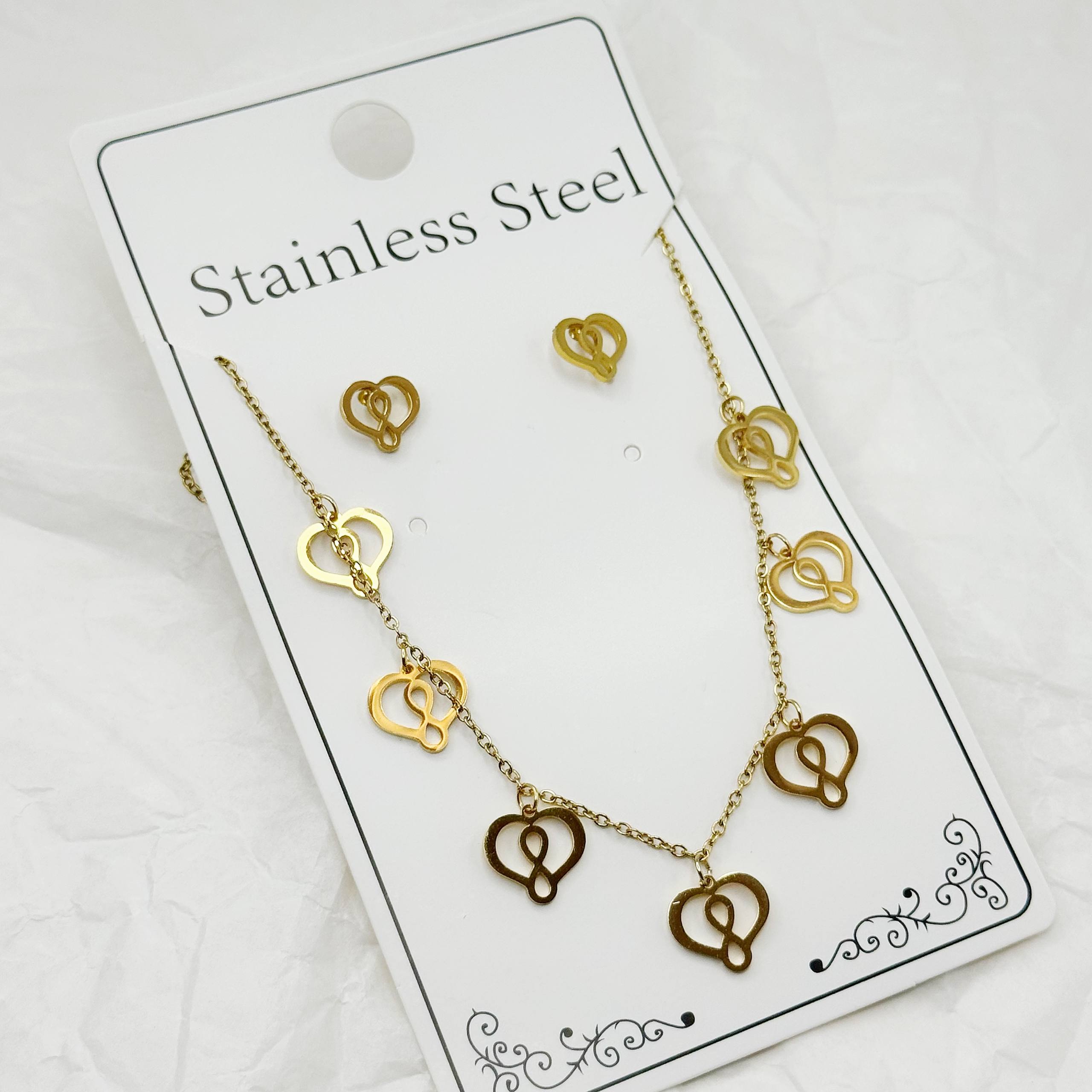 نیم ست استیل طرح قلب